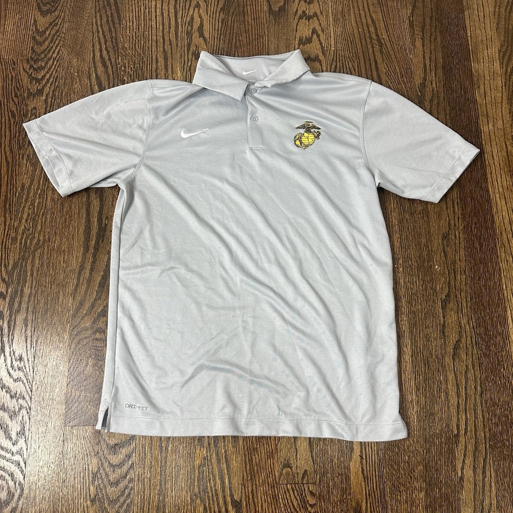 Nike Dri-Fit Shirt Men’s Size S United States Marine Corps (USMC) Gray.