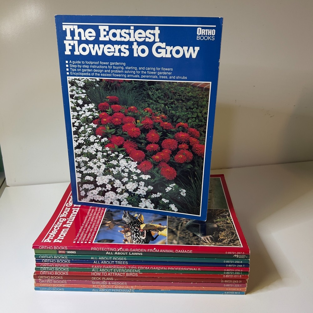 Ortho Garden & Home Book Lot Of  12 Sunset Books Trees Lawns Roses Decks Plants