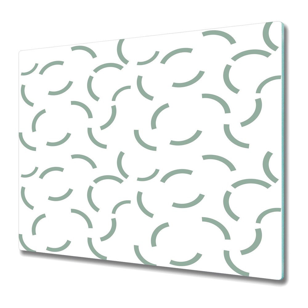 Tempered Glass Cutting Board Colourful Arches Geometric Half Circle 60x52