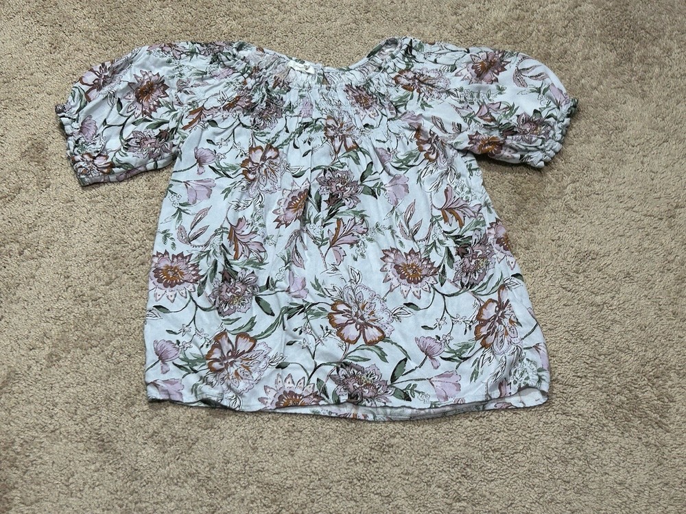 Maurices Womens Shirt Size Small Multicolor Floral Print Classic Casual Comfort
