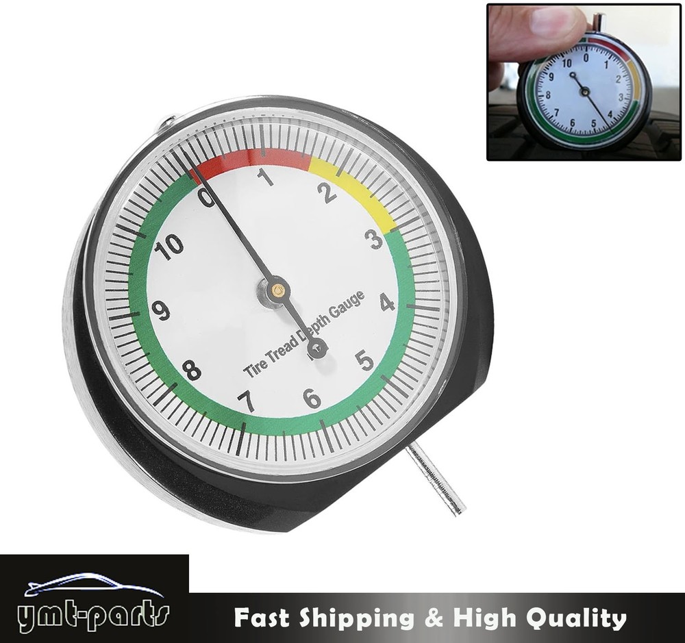 Dial Type Tire Tread Depth Gauge Tool Tyre Tread Depth Measurement Tool 0-11mm