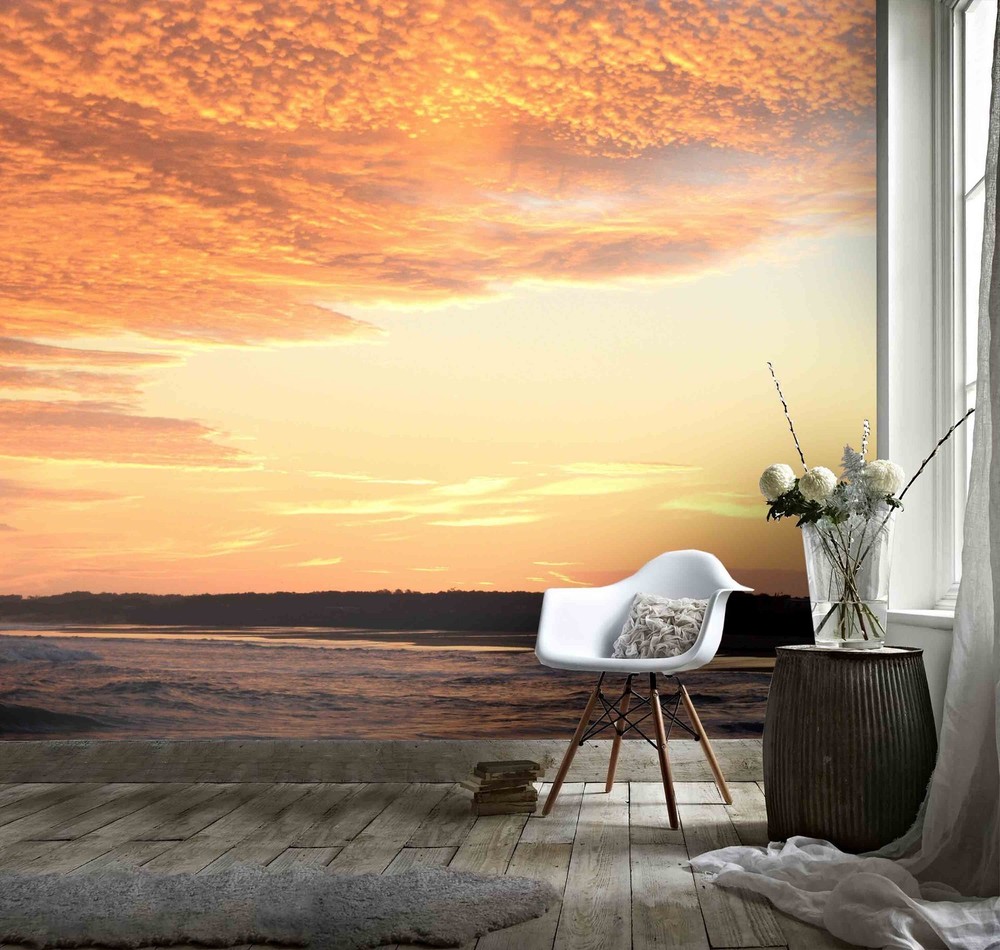 3D Sky Sea Sunset Landscape Wall Murals Wallpaper Murals Wall Sticker 3