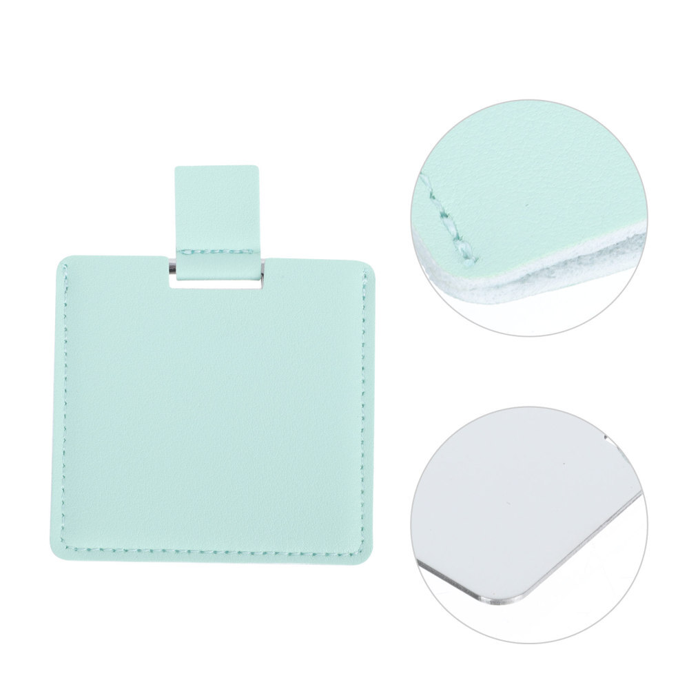 2 Pack Small Folding Handheld Mirror for Travel with Decals