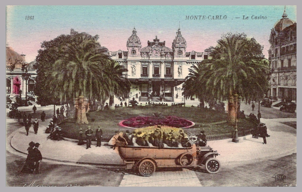 Monte Carlo Monaco Le Casino Touring Car DB 1905-1910 Antique Postcard