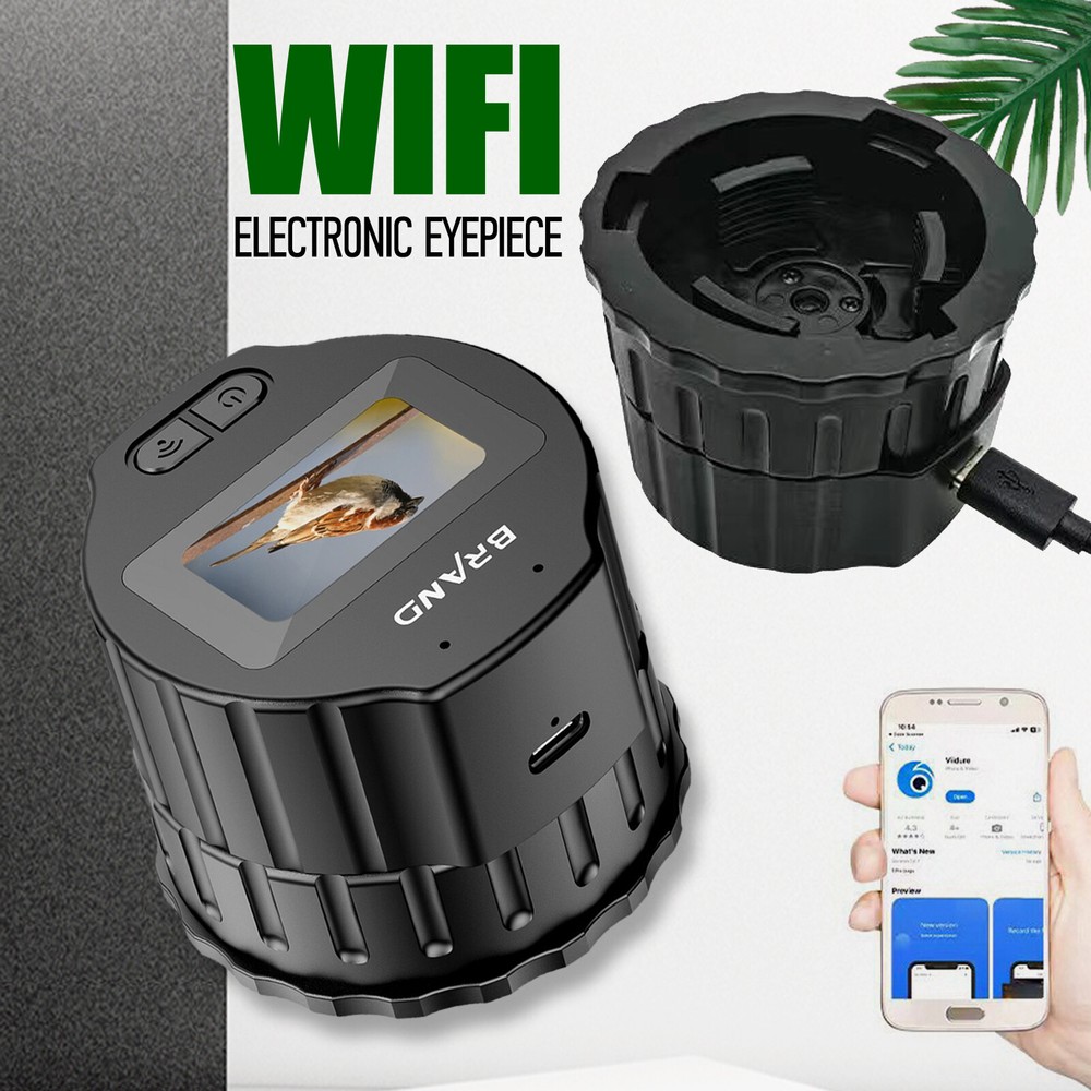 WiFi 2K HD Recording Electronic Eyepiece Spotting Scope Camera For Bird Watching