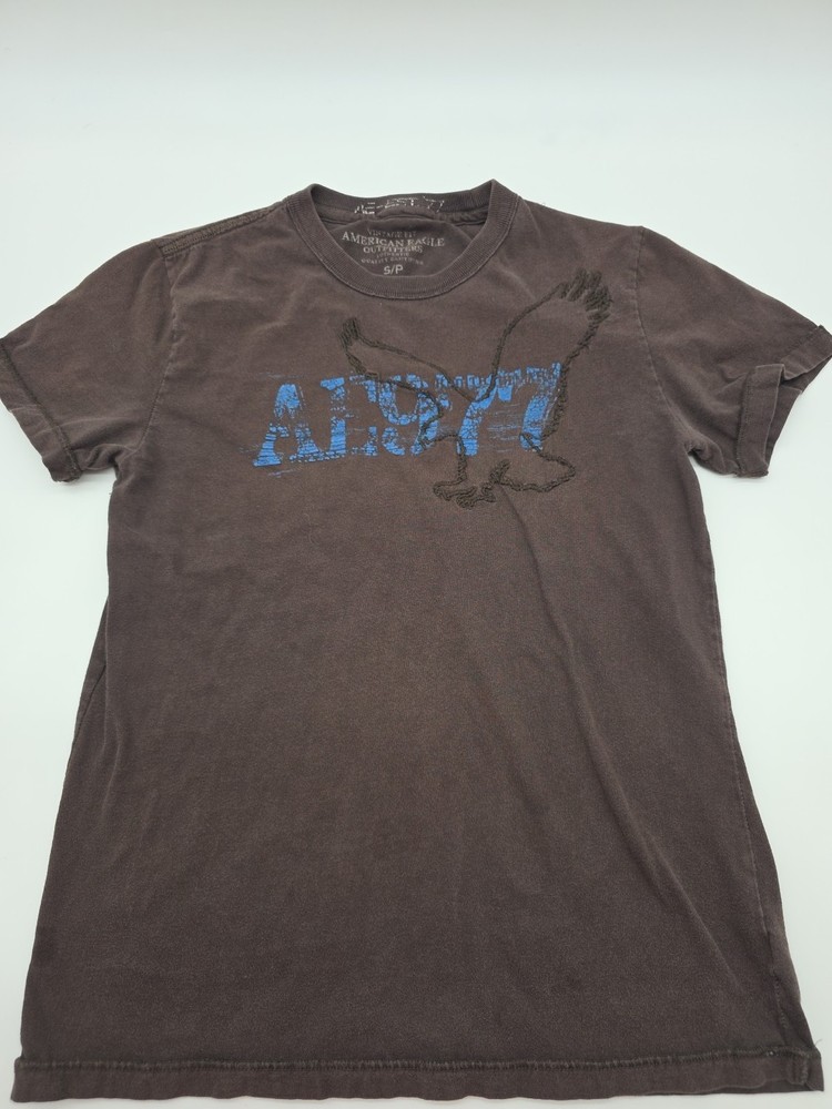 American Eagle Outfitters T Shirt Mens S Brown#45285