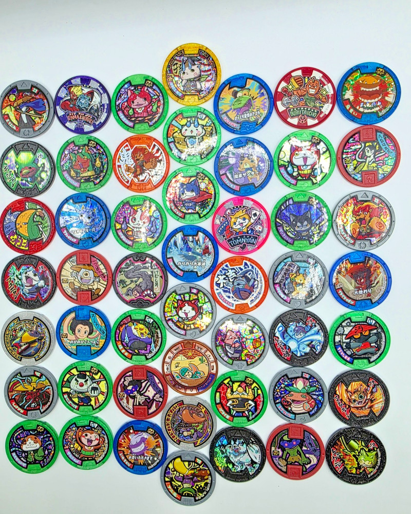 50 Yo-kai Watch Medals Mixed Lot Holo & Normal Japan Medal Bandai