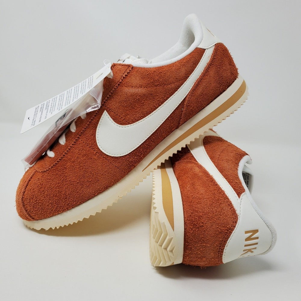 Nike Cortez SE Suede Dark Russet Flax Muslin Sail HF3142-200 Mens Size 11.5