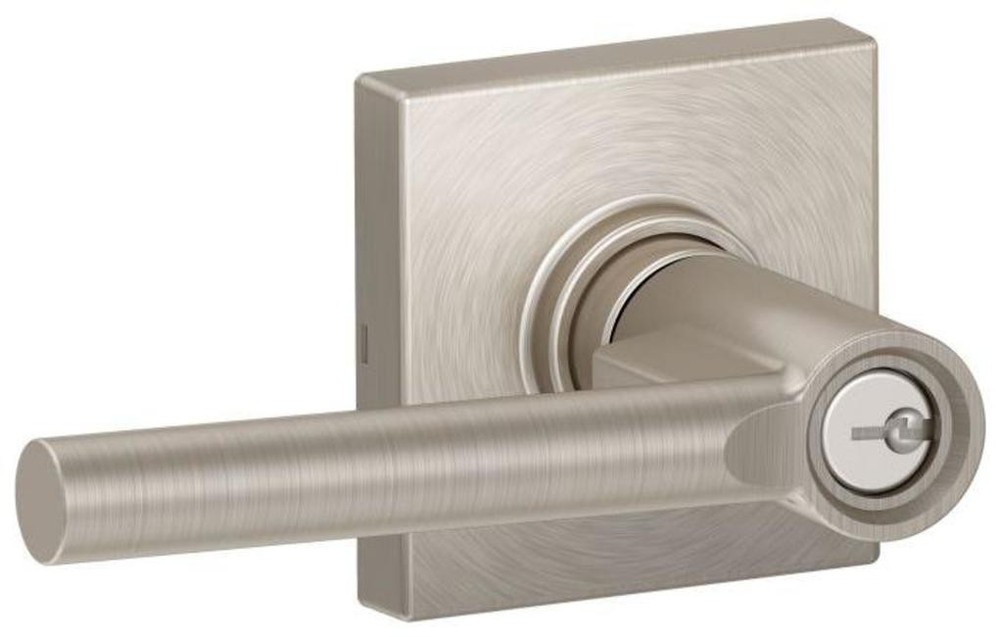 Schlage J54-BRW-COL Broadway Single Cylinder Keyed Entry Door - Nickel