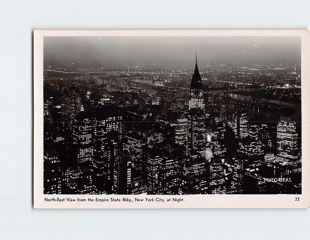 Postcard North East View from the Empire State Building New York City New York