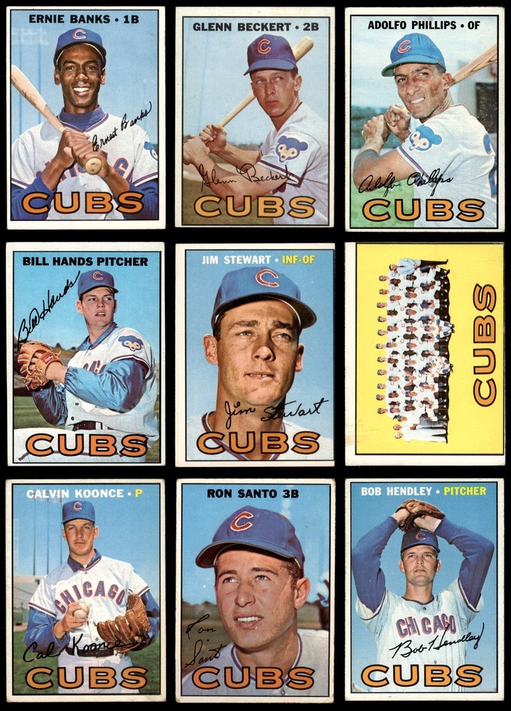 1967 Topps Chicago Cubs Near Team Set 3.5 - VG+ 7226284 (13 / 29 cards)