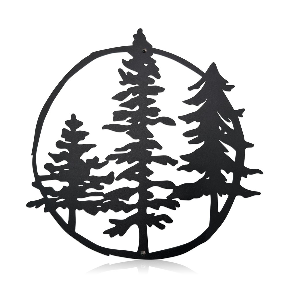 Vausart Pine Tree Wall Art Metal Rustic Cabin Decor