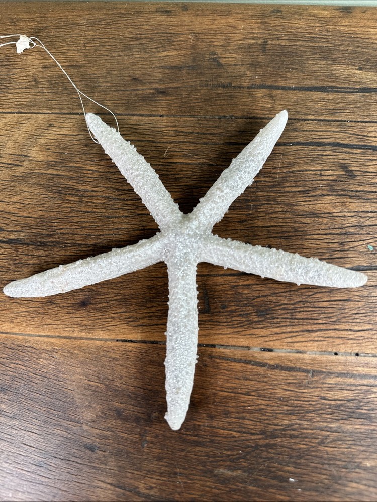 6” Starfish Ornament Resin Beaded Ocean Beach Coastal Nautical Christmas Decor