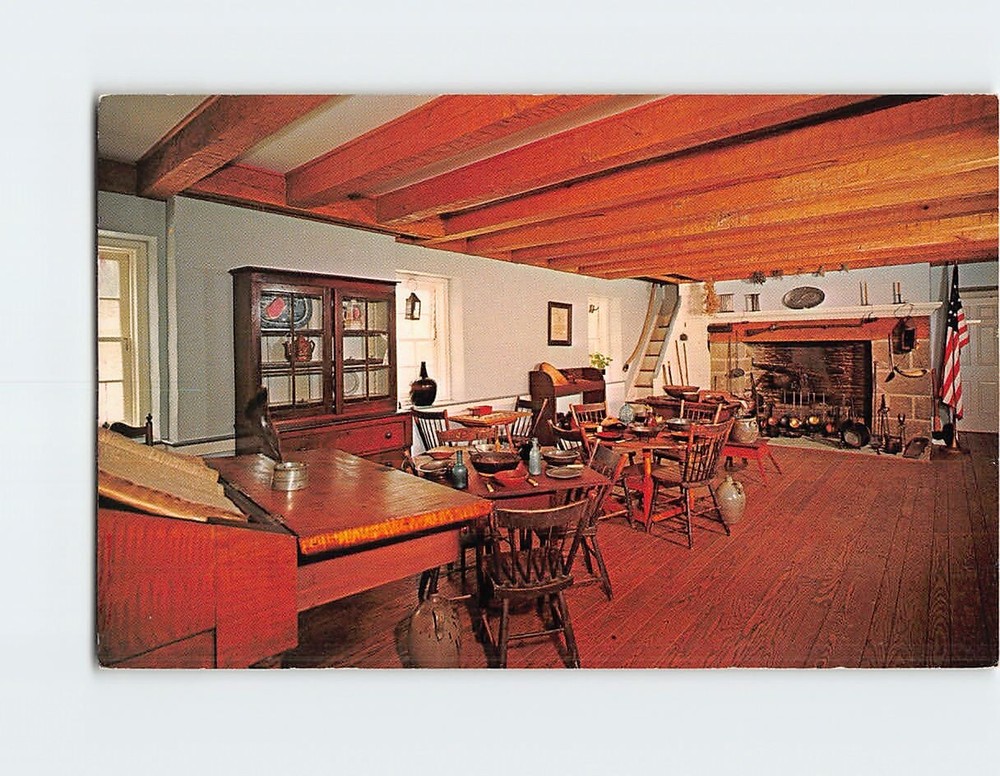 Postcard The Commons Or Tap Room The Old Stone House At Pennsylvania