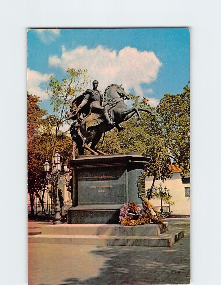 Postcard Monumento al Libertador Plaza Bolívar Caracas Venezuela
