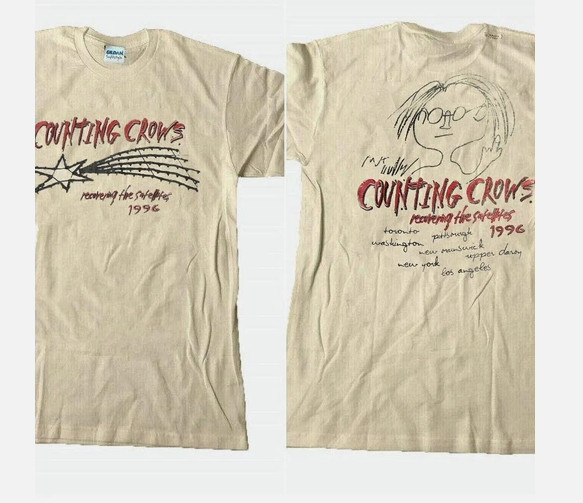 Vtg Counting Crows 1996 2 side Sand Short sleeve Remake T shirt