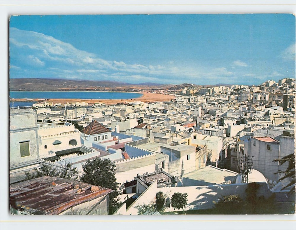 Postcard Aerial View Tangier City in Morocco