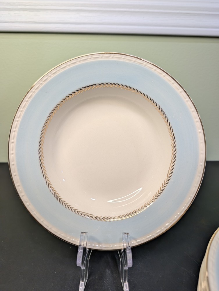 VTG 1940's Homer Laughlin Eggshell Georgian Chateau Blue Soup Bowls set of 12