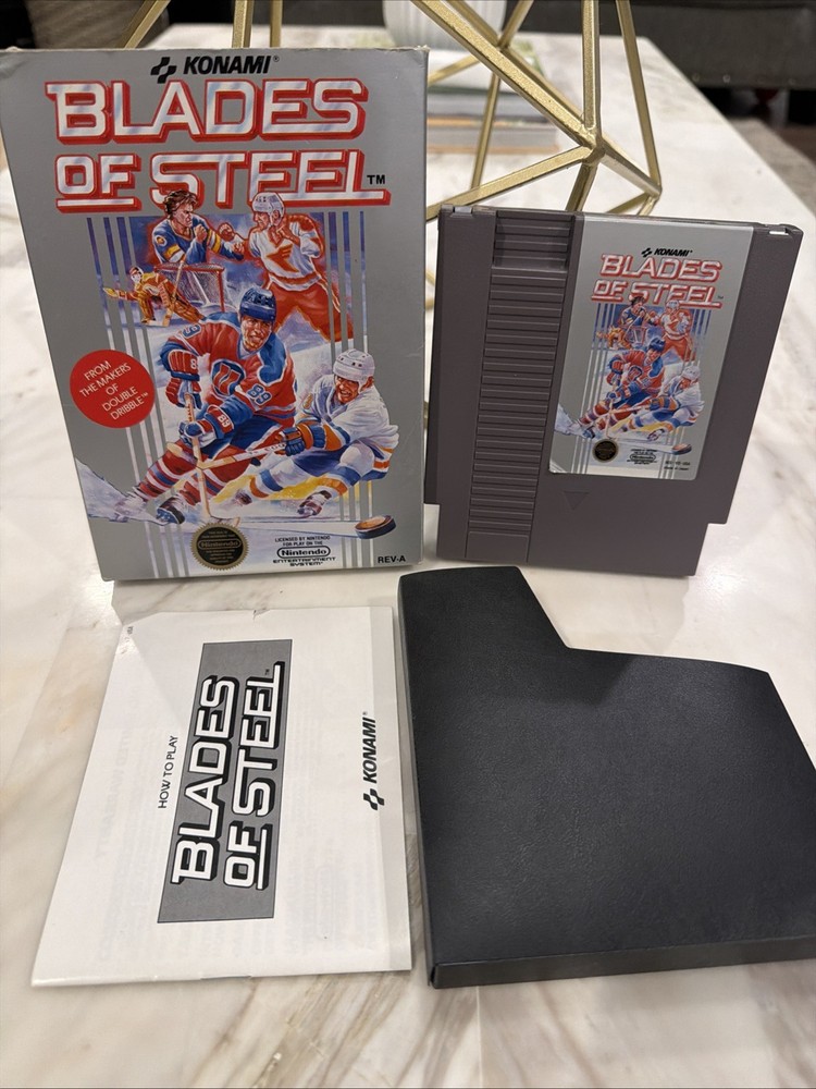 Blades of Steel NES Nintendo Complete CIB Box Manual Inserts Tested