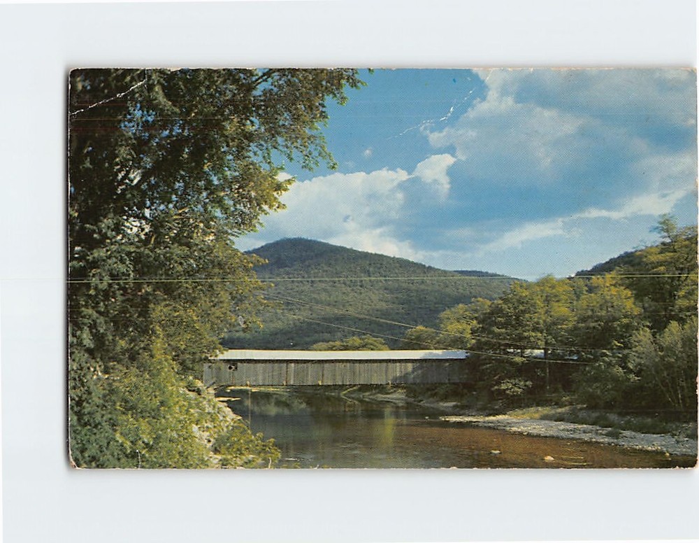 Postcard Old Scott Bridge Vermont USA