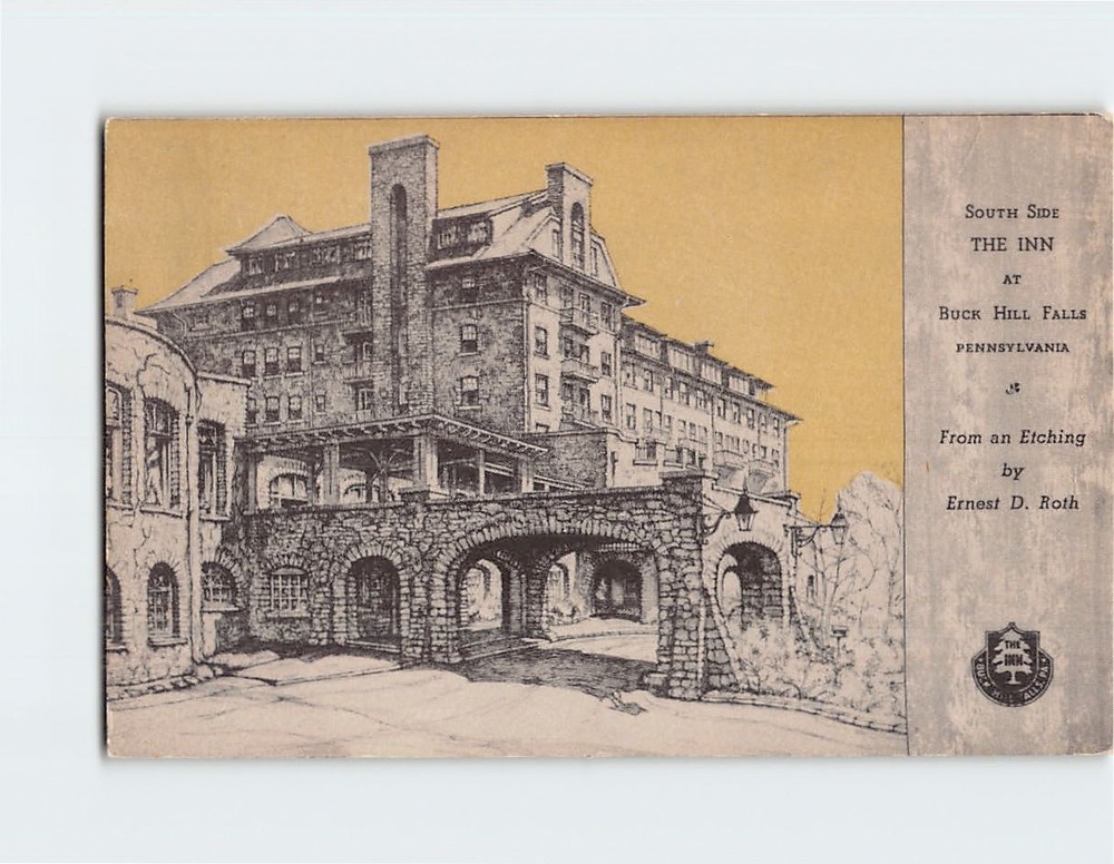 Postcard South Side The Inn Buck Hill Falls Pennsylvania USA