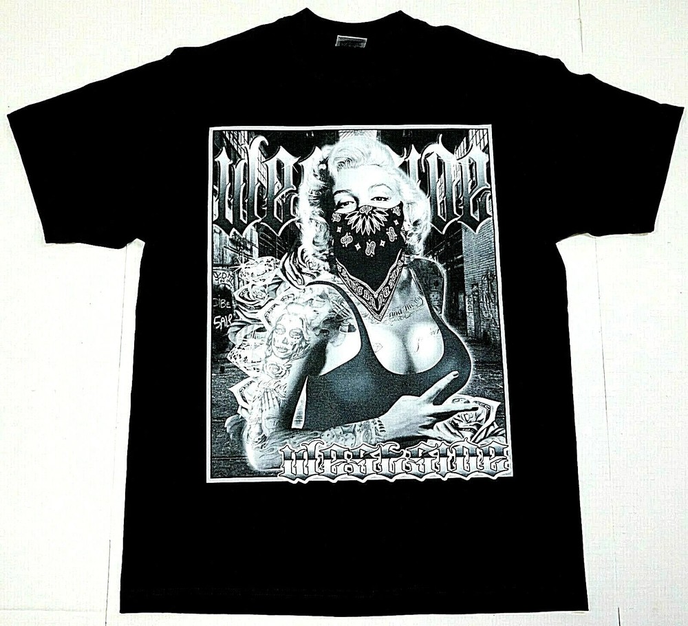 Marilyn Monroe T-shirt Westside Tattoo Art Ink Urban Streetwear Men's Tee New