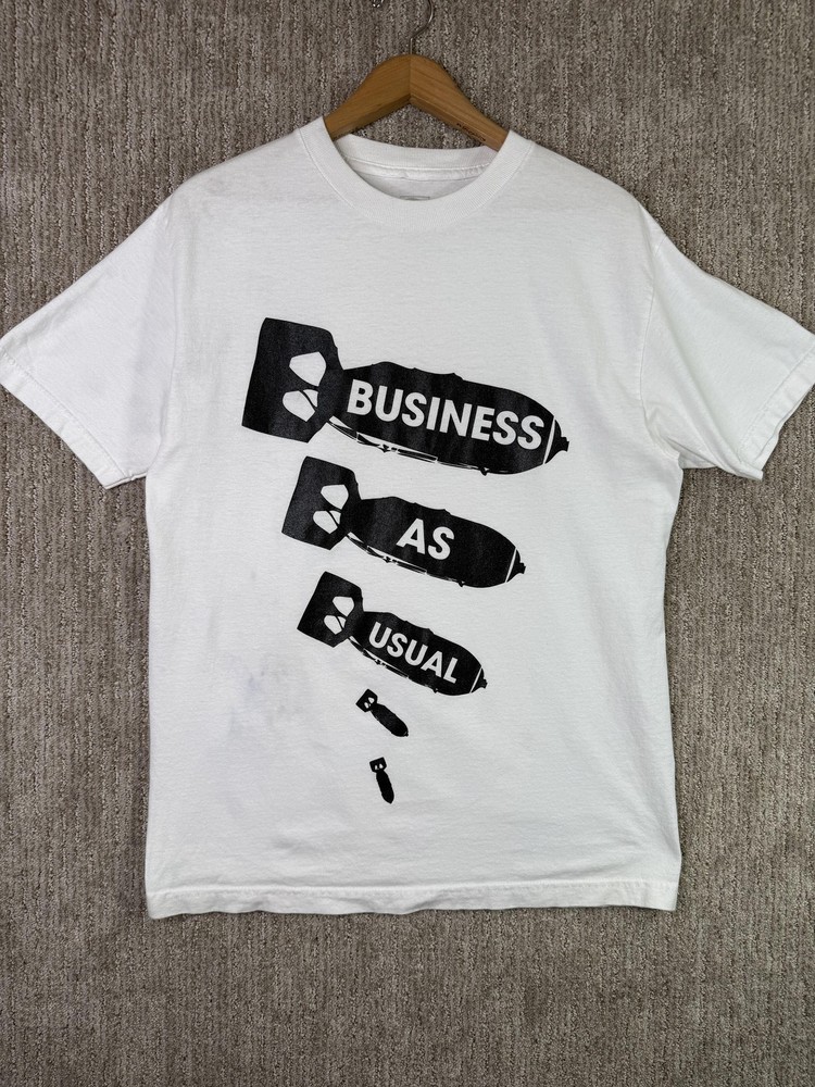 FA F*cking Awesome Business As Usual T shirt Mens Medium White Rare 2007