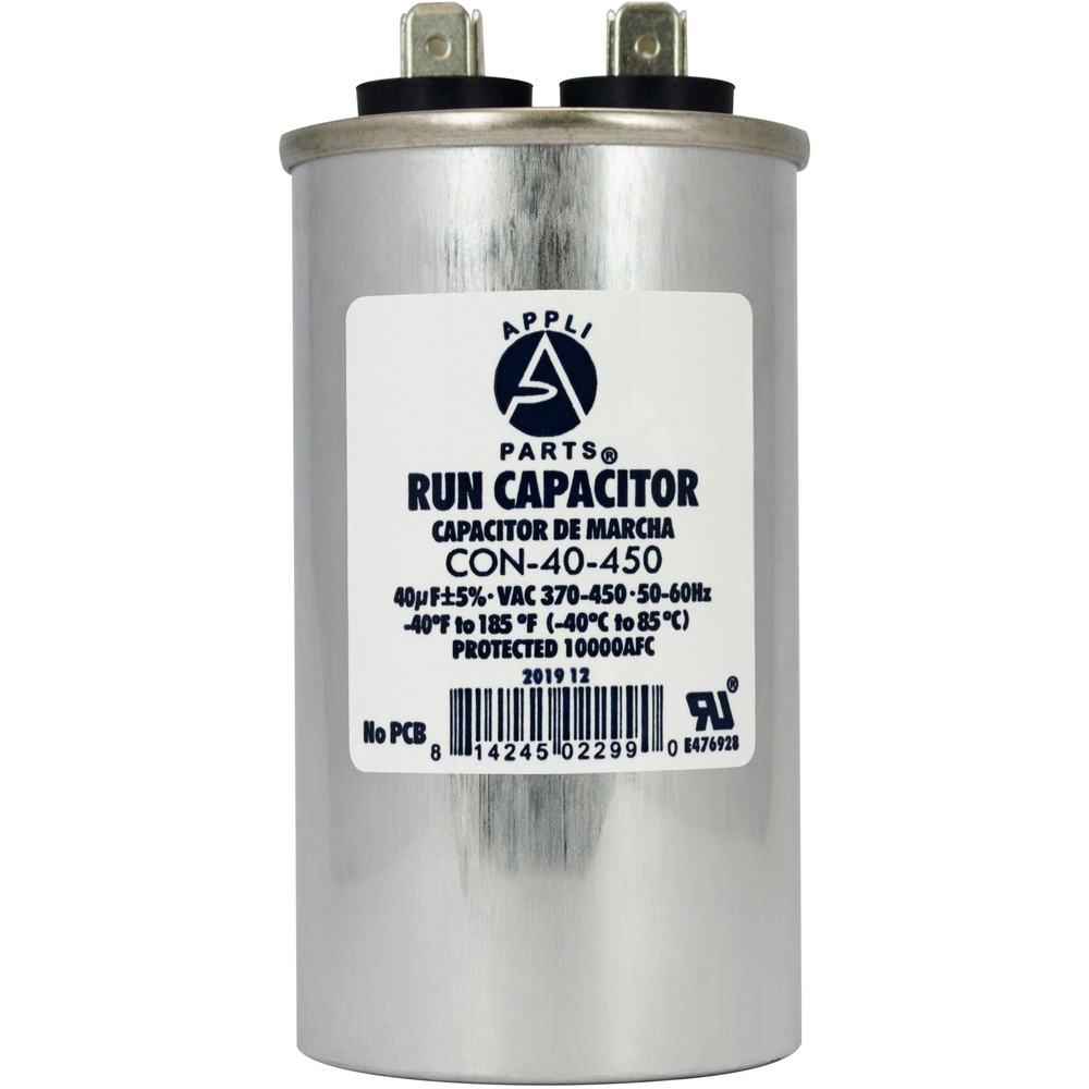 Appli Parts Run Capacitor for ac 40 Mfd uF (microfarads) 370 VAC or 450 VAC CBB6