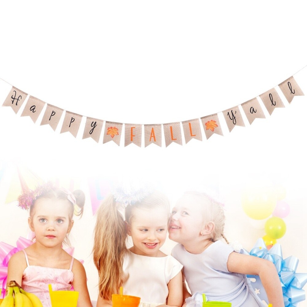 3 .5M Autumn Banner Fall Leaves Garland with Lights Tree Decoration