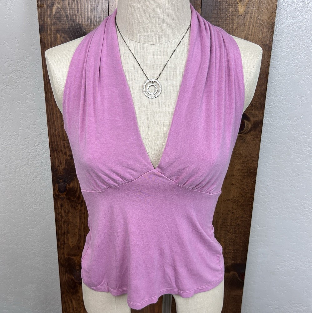 Y2K Nicole Miller Halter Womens L Top Club Party Buffy Summers Baby Doll Fairy
