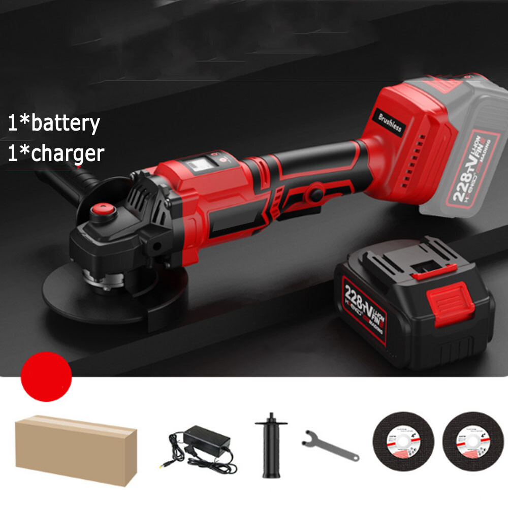21V Angle Grinder Mini Cordless Brushless Polishing Grinding Machine Home Tool