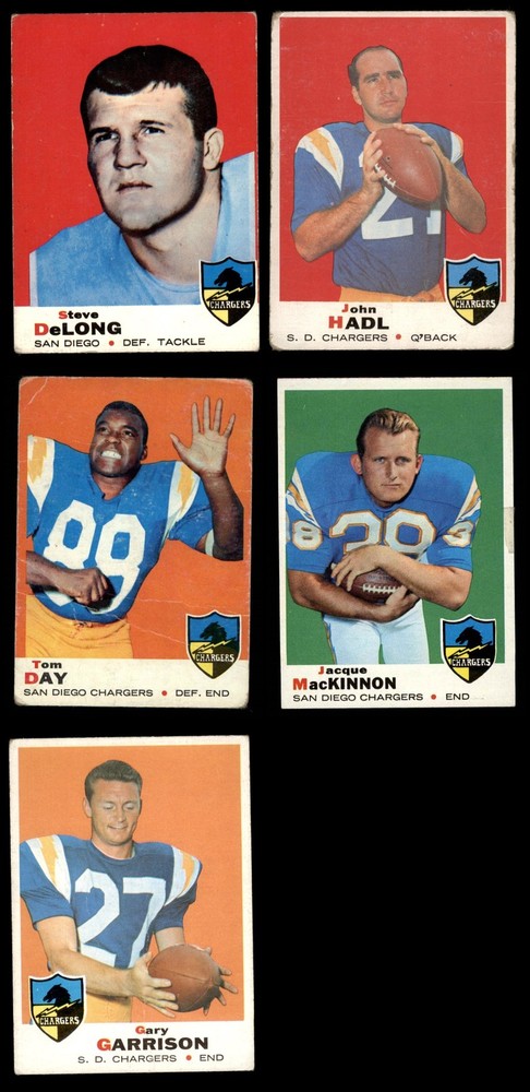 1969 Topps San Diego Chargers Team Set 1.5 - FAIR 7137008