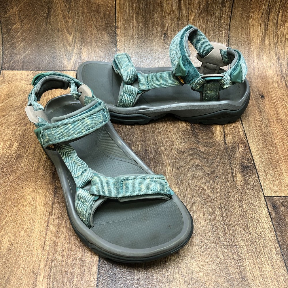 TEVA Women's Terra Fi 4 Sport Sandal Rocio North Atlantic Green Gray US 8.5 US