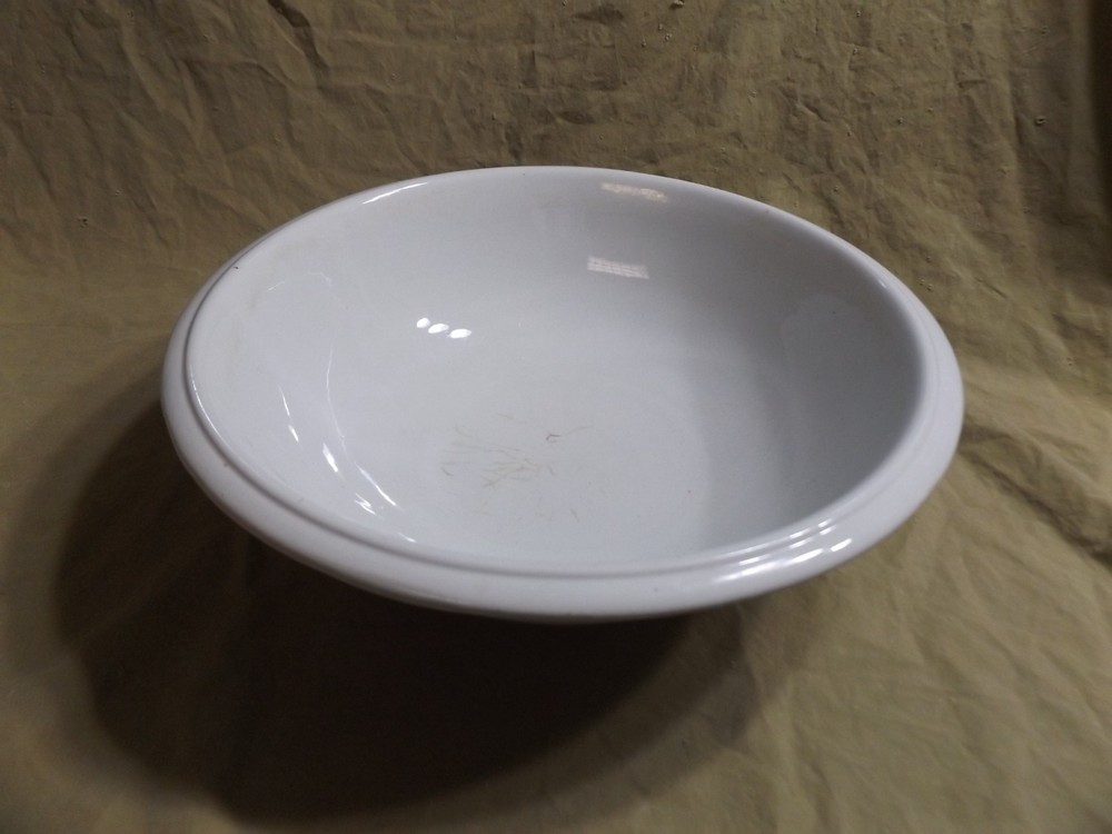 Antique RICHARD ALCOCK White Ironstone Basin Bowl No Pitcher 5x13.5