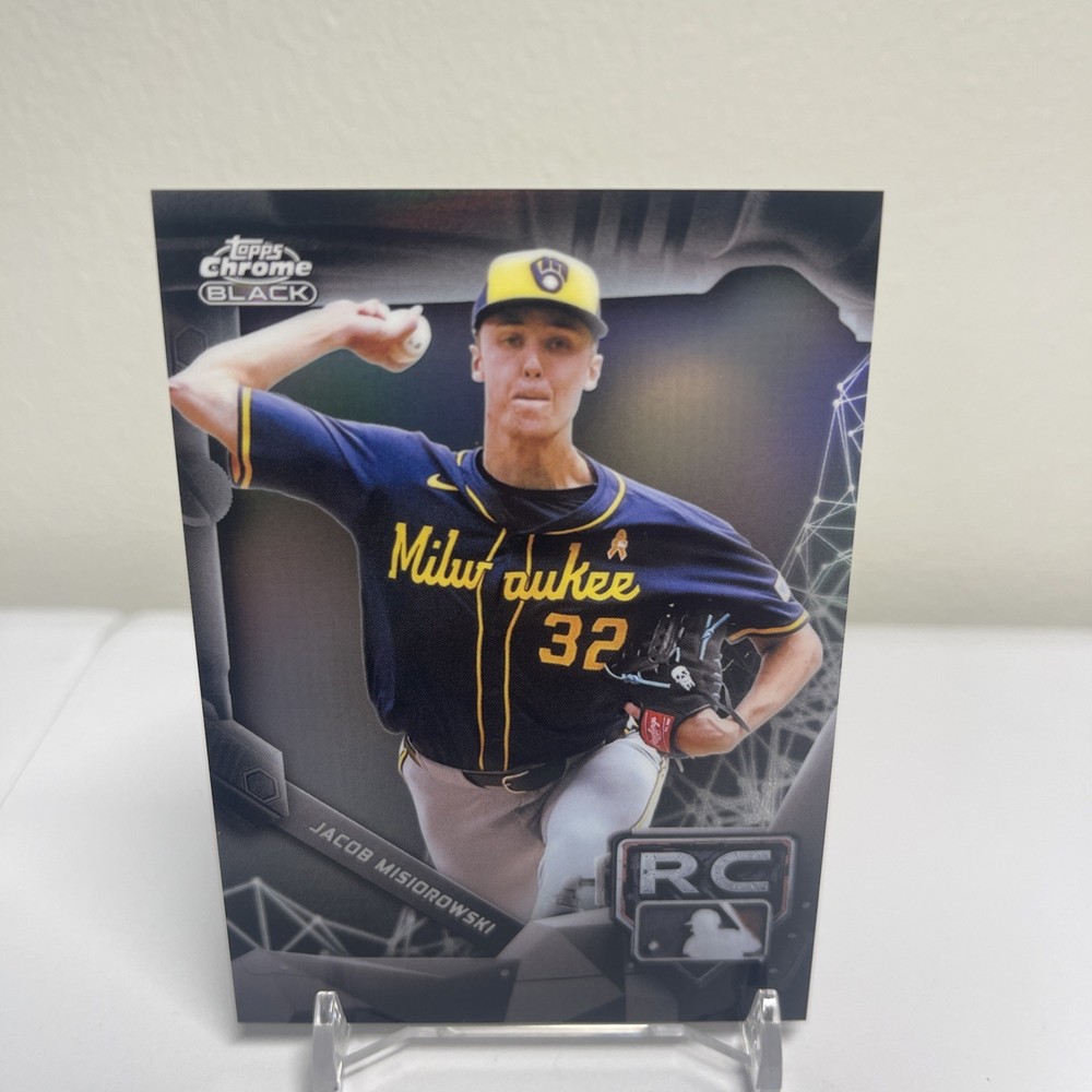 2026 Topps Chrome Black Jacob Misiorowski Rookie Card Design Variation #21