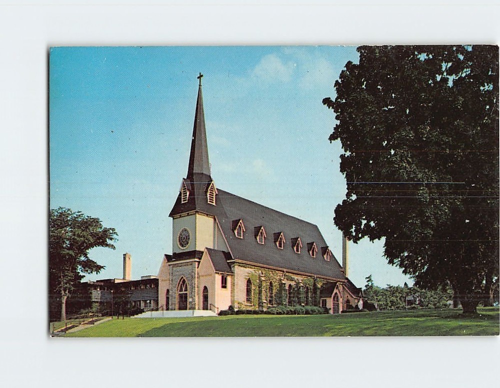 Postcard St. Francis DeSales Catholic Church Lake Geneva Wisconsin USA