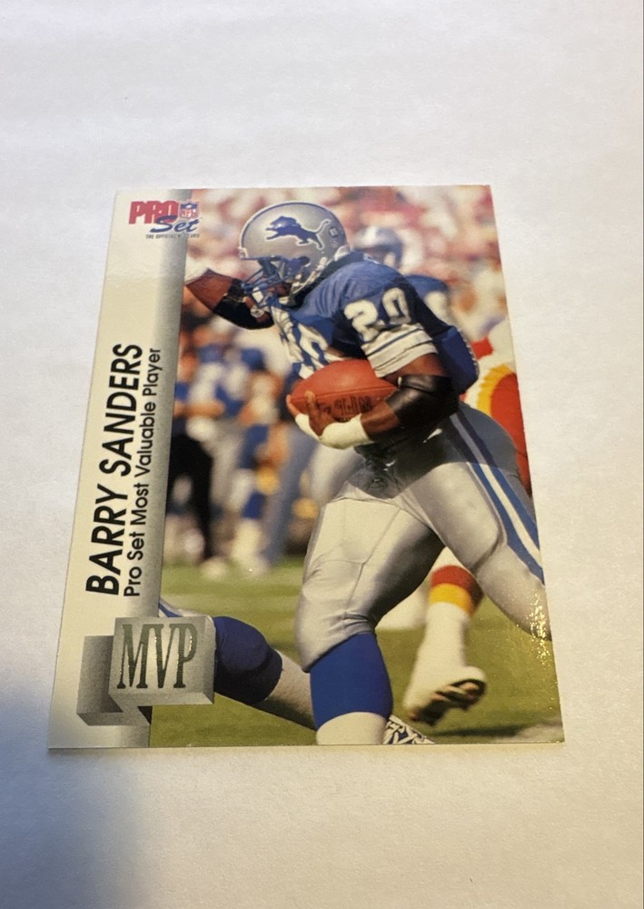 1992 Pro Set - Gold Mvp S Barry Sanders #MVP19 - Lions