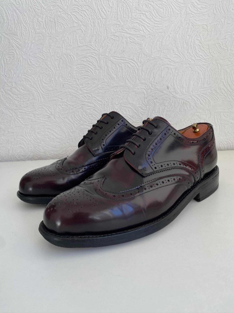 Berwick 1707 Goodyear Welted Shell Cordovan Shoes Burgundy UK 8 EU 42