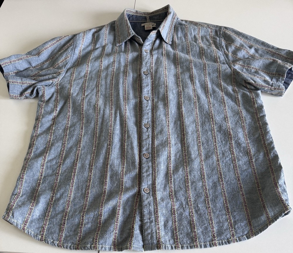 carbon 2 cobalt mens Button Up Shirt Sleeve shirt Light Blue Large