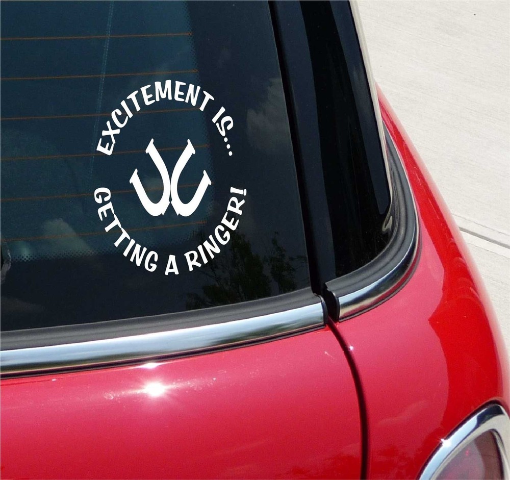 Vibrant Horseshoe Pitching Decal Sticker for Sports Enthusiasts
