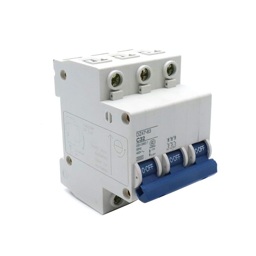 Dahszhi DIN Rail Mounted Circuit Breaker AC 400V 32A 3 Pole DZ4763 C32