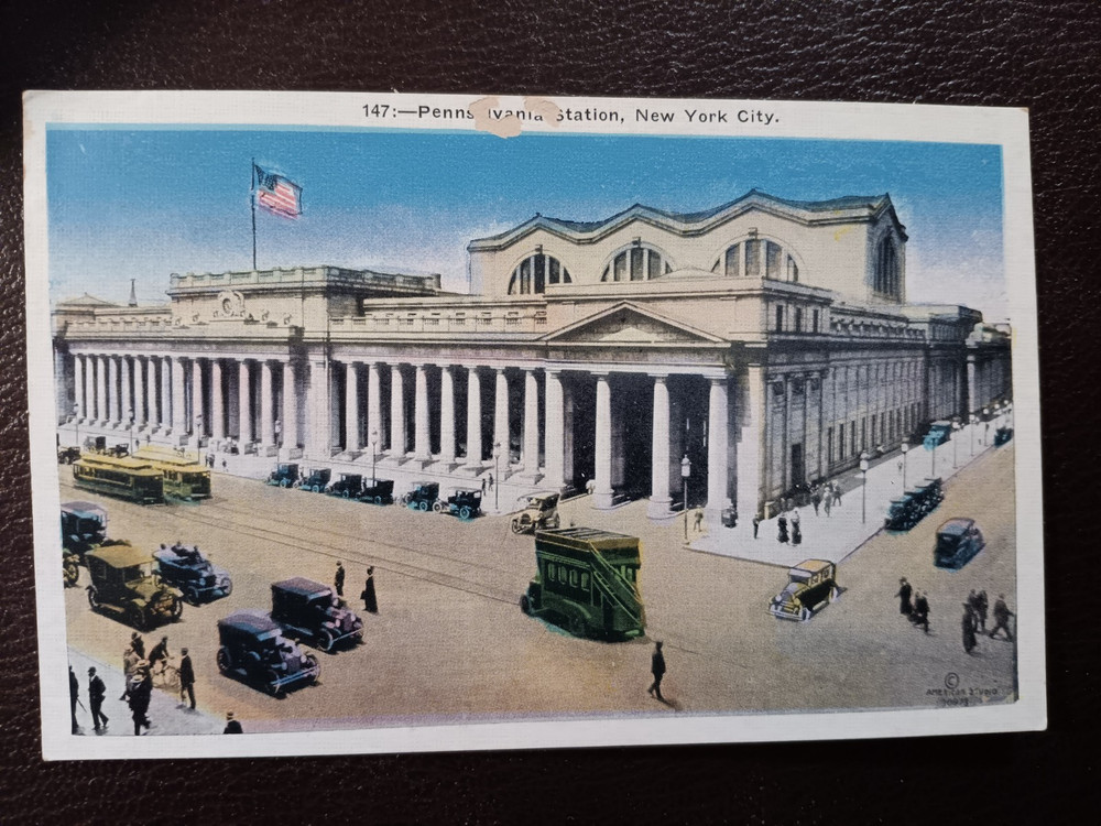 Vintage Post Card Of Pennsylvania Station New York City, Unposted