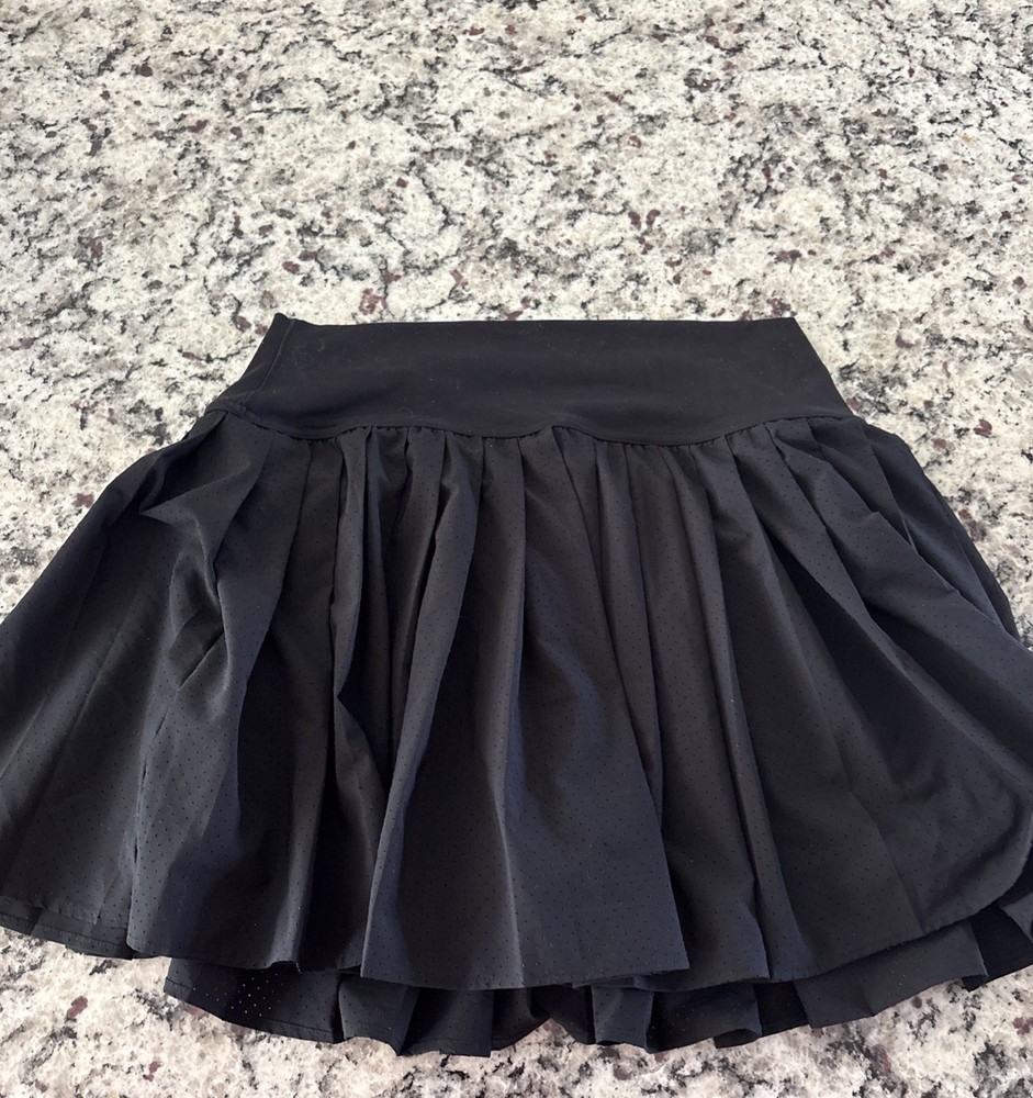 OFFLINE By Aerie All Aces Pleated Black Tennis Skirt Skort Size M