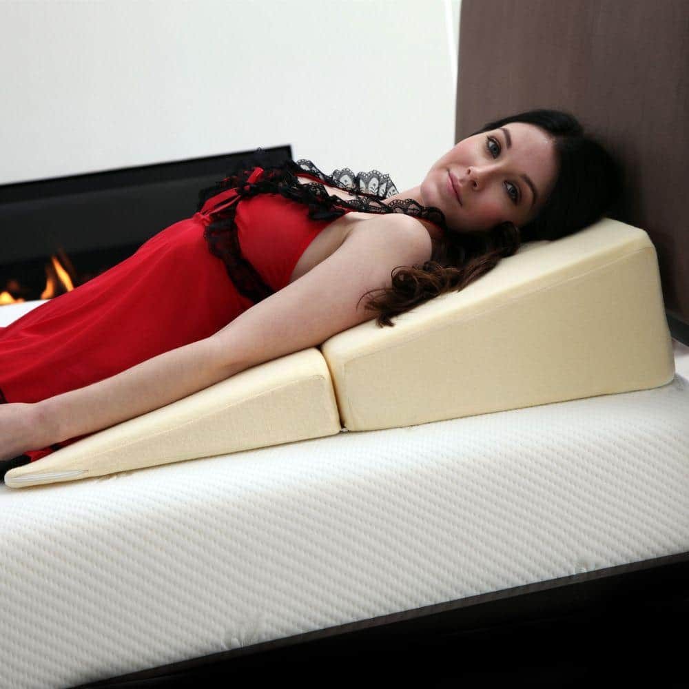 Natural Pedic Foldable Memory Foam Wedge Pillow for Comfort