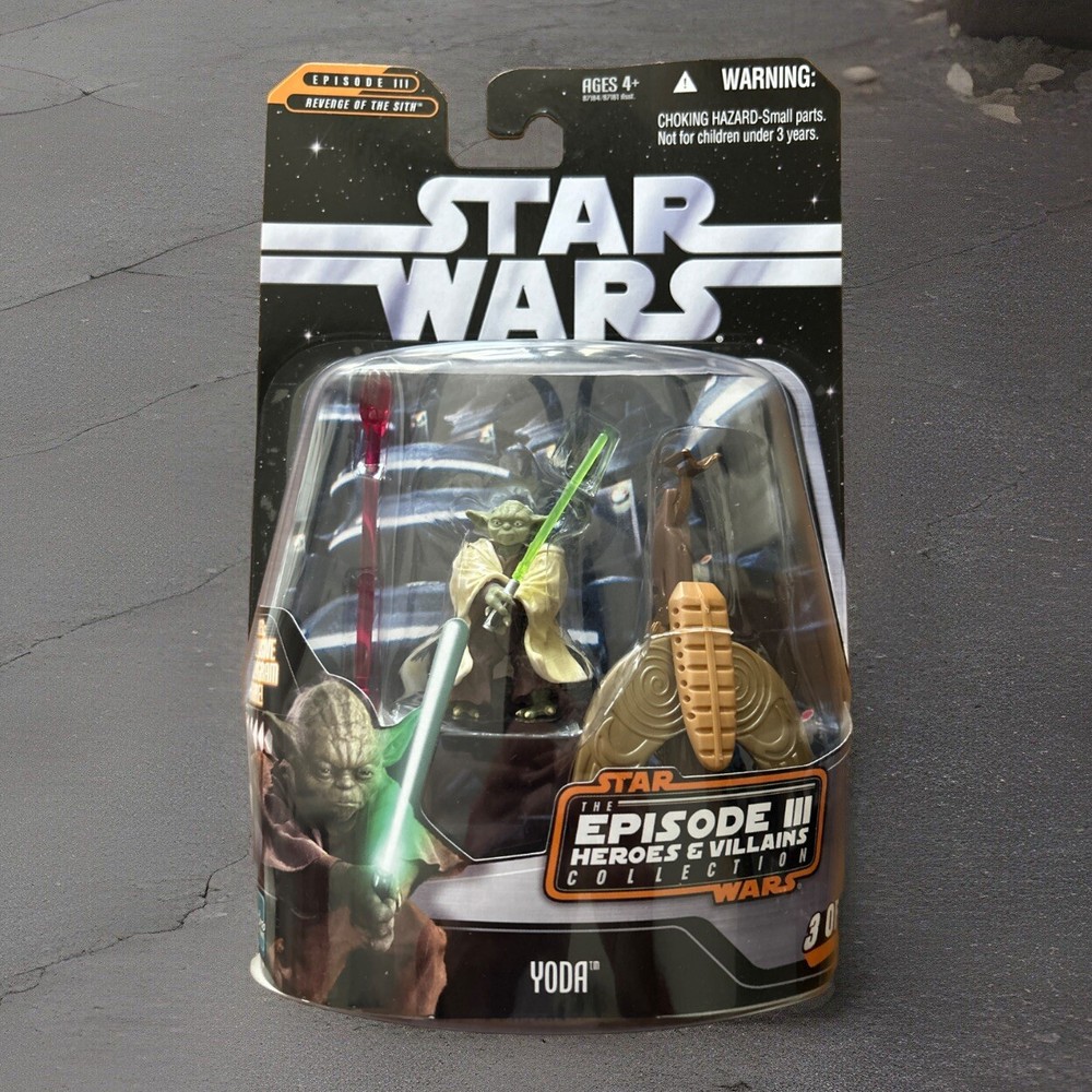Star Wars Episode III Yoda 3.75 Action Figure 2006 Hasbro Heroes Villains