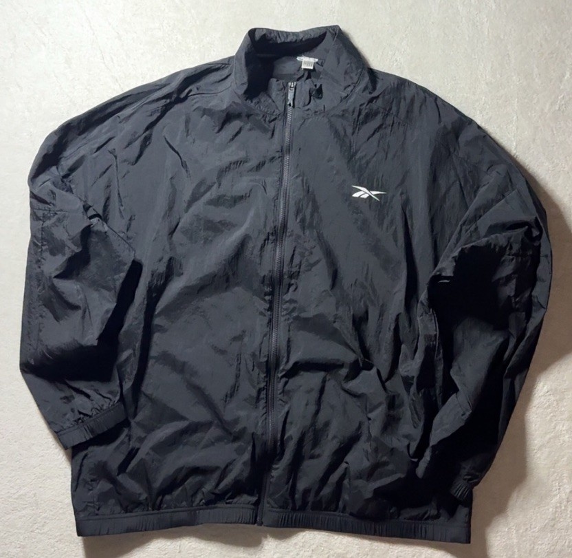 Men’s Black Reebok Windbreaker Jacket Size Xl