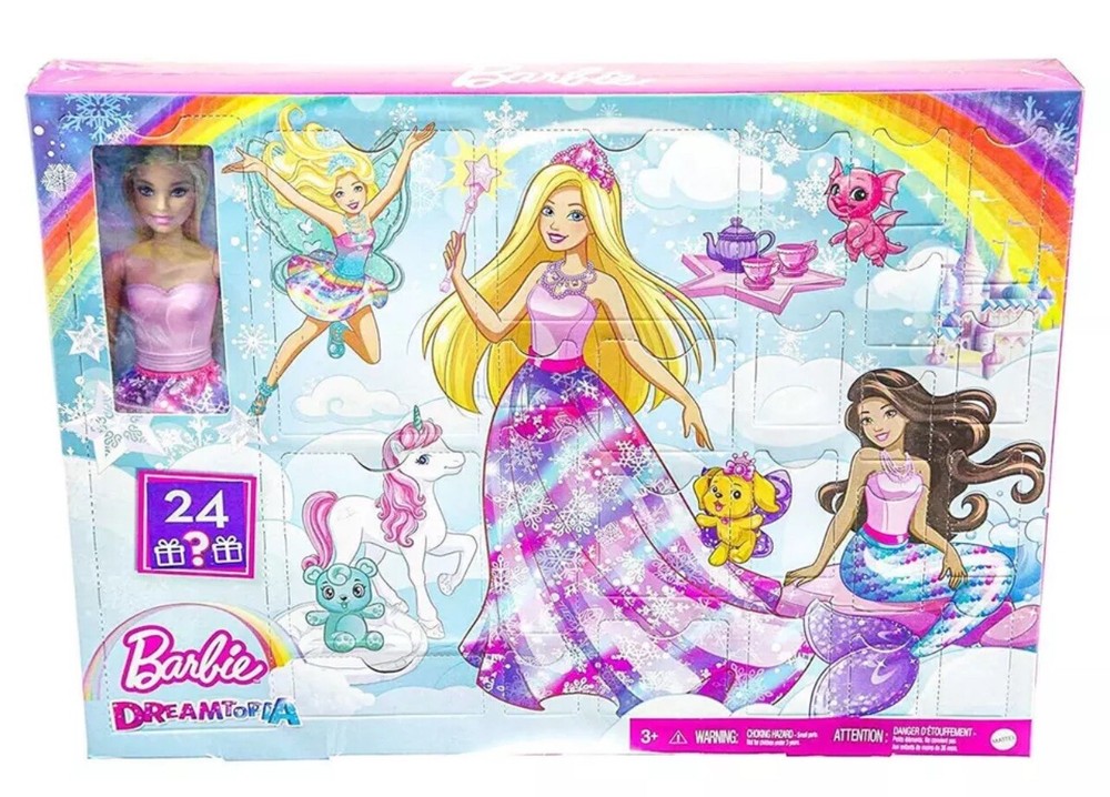 BNIB Barbie Dreamtopia Princess Advent Calendar Doll & 24 Accessories