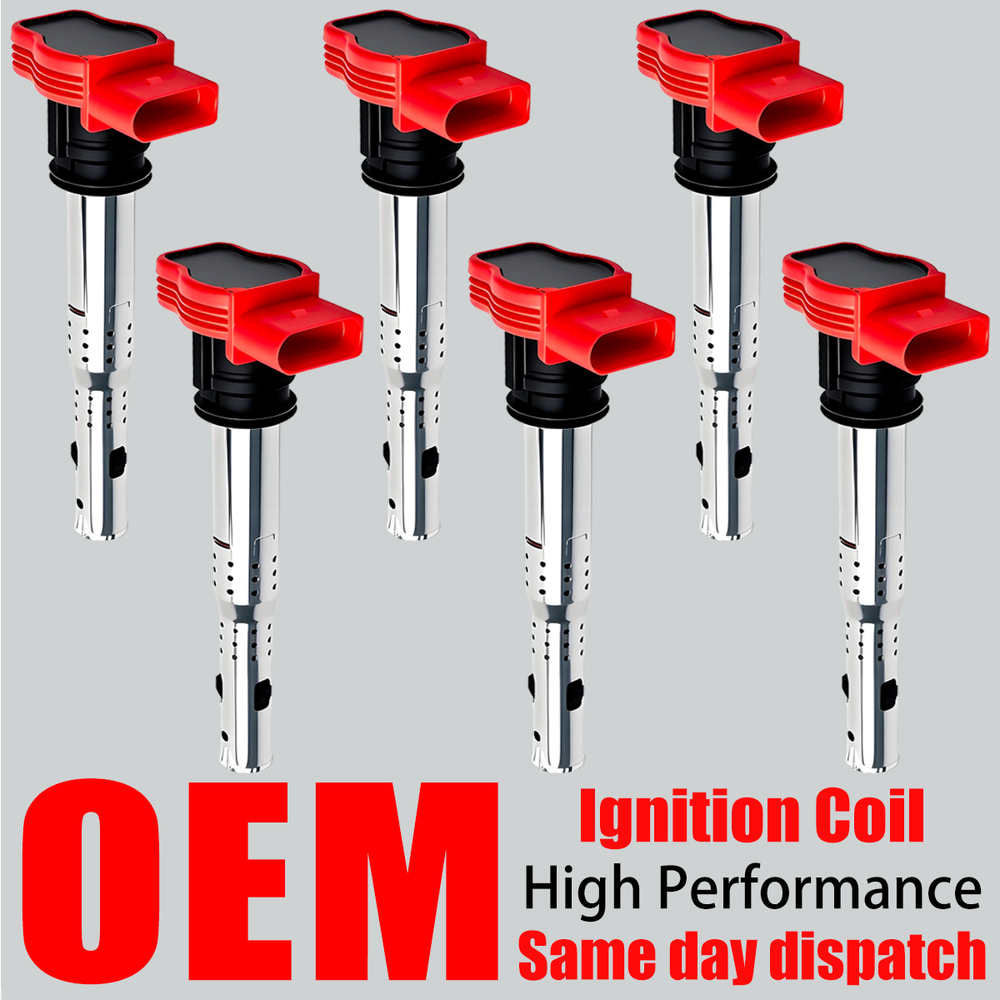 6X OEM Ignition Coil for Audi Audi A4 A6 A7 A8 Q5 Q7 S4 S5 SQ5 3.0 3.2L V6 UF529