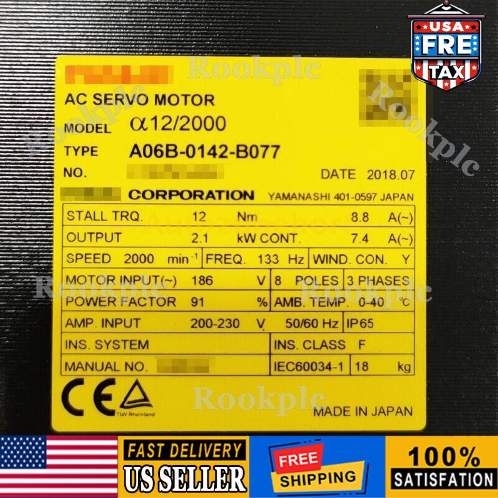 GE Fanuc A06B-0142-B077 Servo Motor A06B0142B077 New Fast Shipping One