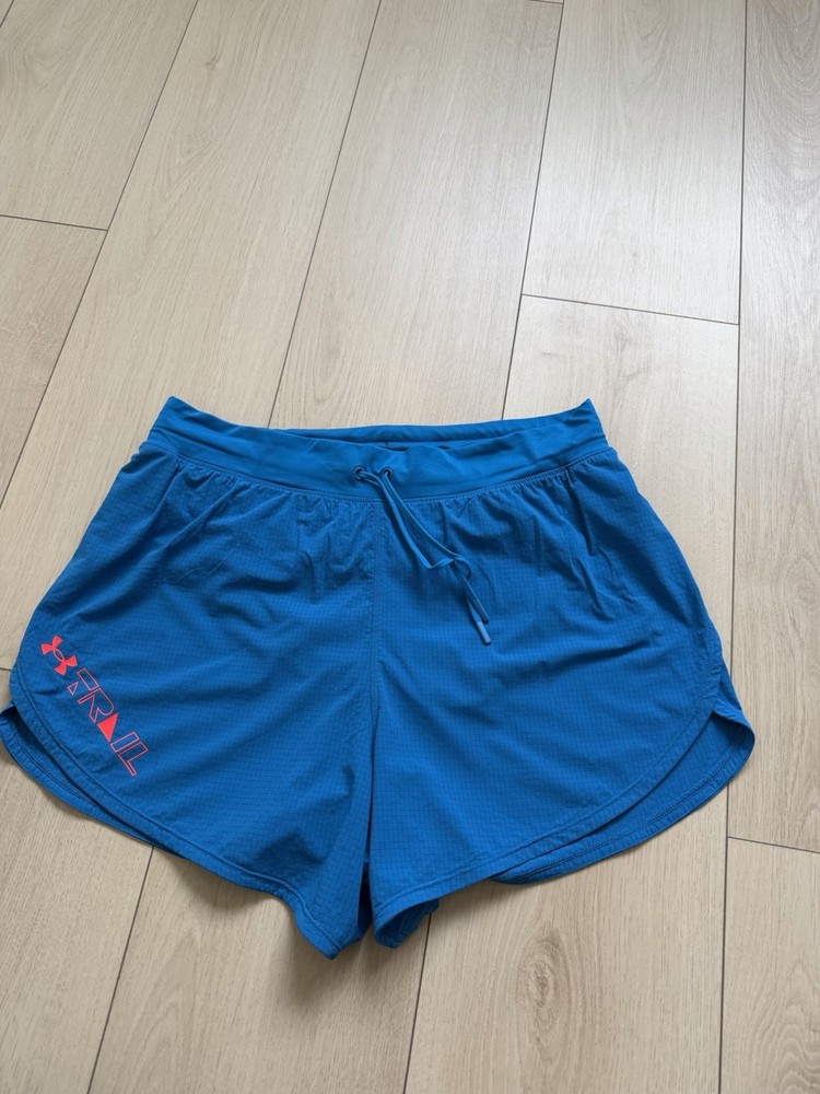 Under Armour Speedpocket Trail Men's Athletic Shorts Size L Blue Pockets